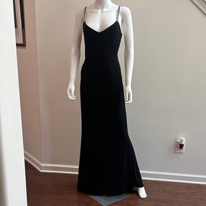 Cache Coeur Black Strapless Gown